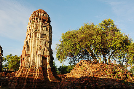 泰国古代瓦特金子连体游客旅游历史性假期历史建筑学宗教文化图片