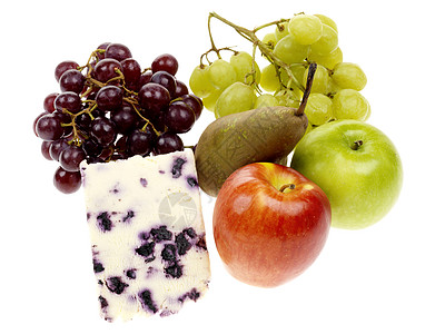 蓝莓白白斯蒂尔顿奶酪和水果奶奶白色零食生产食物奶制品午餐绿色红色积木图片