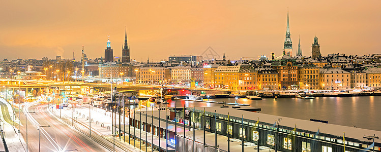 斯德哥尔摩城市景观全景图片