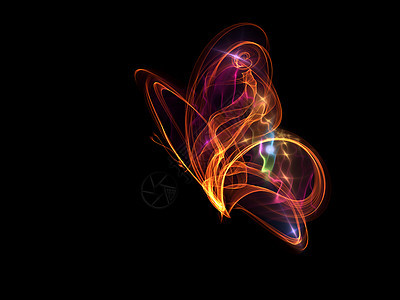 蝴蝶设计元素昆虫数学装饰品创造力火焰插图轻轨背景图片
