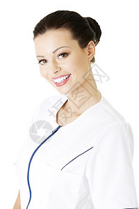 年轻护士或女医生工人面具卫生药品预防医院女孩安全疫苗外套图片