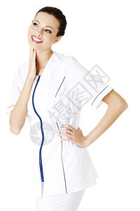 年轻护士或女医生药品医院安全工人女性面具疾病女孩卫生成人图片