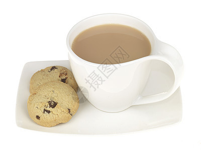 茶和饼干芯片工作室白色生活食物咖啡杯子巧克力图片