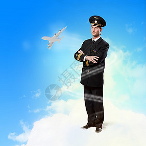 男性飞行员形象航天客机旅游空气男人商业航空航班相机成人图片