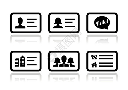 一套商业卡向量图标女士营销话框建筑数字文档品牌推广身份标识图片