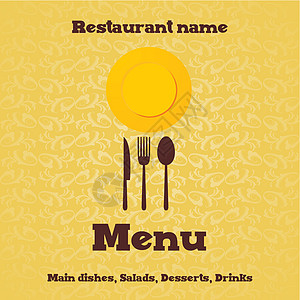 餐厅菜单设计午餐插图食物风格咖啡店卡片边界书法框架商业图片