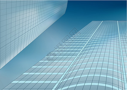 摩天大楼城市办公室天际蓝色天空玻璃高楼景观建筑建筑学图片