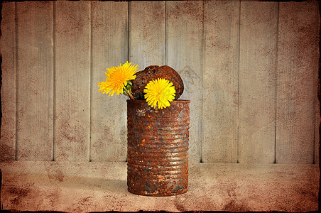 锡罐罐金属黄色圆柱艺术圆筒客厅花瓶明信片创造力架子图片
