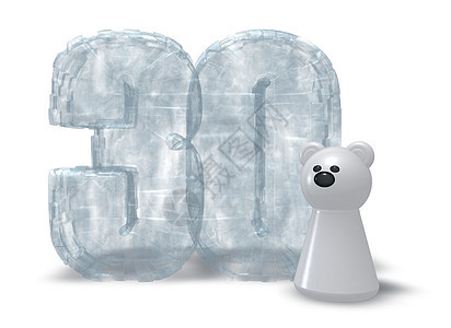 冰冻的三十只北极熊图片
