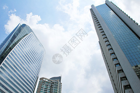 商业中心办公大楼办公楼办公室建筑蓝色玻璃城市市中心反射文明摩天大楼天空图片