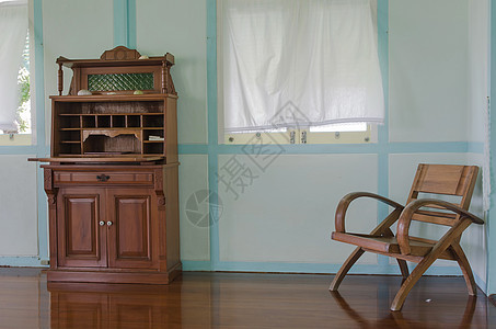 旧茶叶木家具奢华贮存柚木装饰抽屉木头办公室橱柜棕色内阁图片