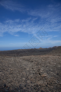 兰萨罗特的某个地方旅行日光阳光沙漠岩石目的地骨灰自然元素爬坡天空图片