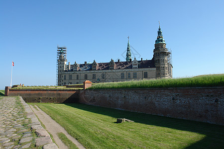 Kronborg 哈姆雷特埃尔西诺尔赫辛格堡丹麦教会天空防御村庄游客遗产堡垒城市建筑古迹图片