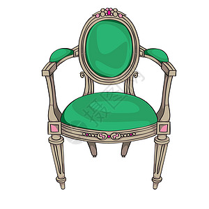 经典椅子挂毯艺术奢华装潢扶手椅王座手绘古董金子绘画图片