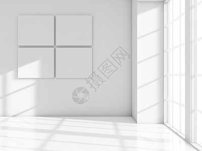白边框艺术房间公寓大厅办公室地面房子反射玻璃建造图片