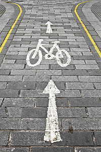 循环路径乐趣生态黄色车轮灰色警告旅行街道水平车道图片