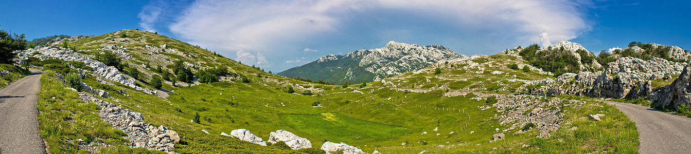 Velebit山地荒野全景高清图片