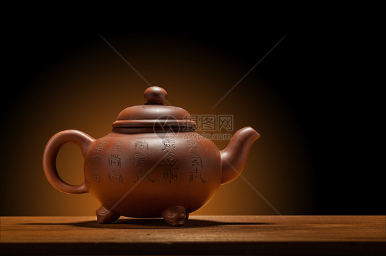 茶壶陶瓷设备木头食物象形仪式陶器桌子文化黏土图片