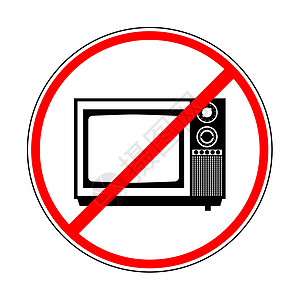 禁止电视的标志情景喜剧反射控制创造力视频绘画手表椭圆形电影圆形图片