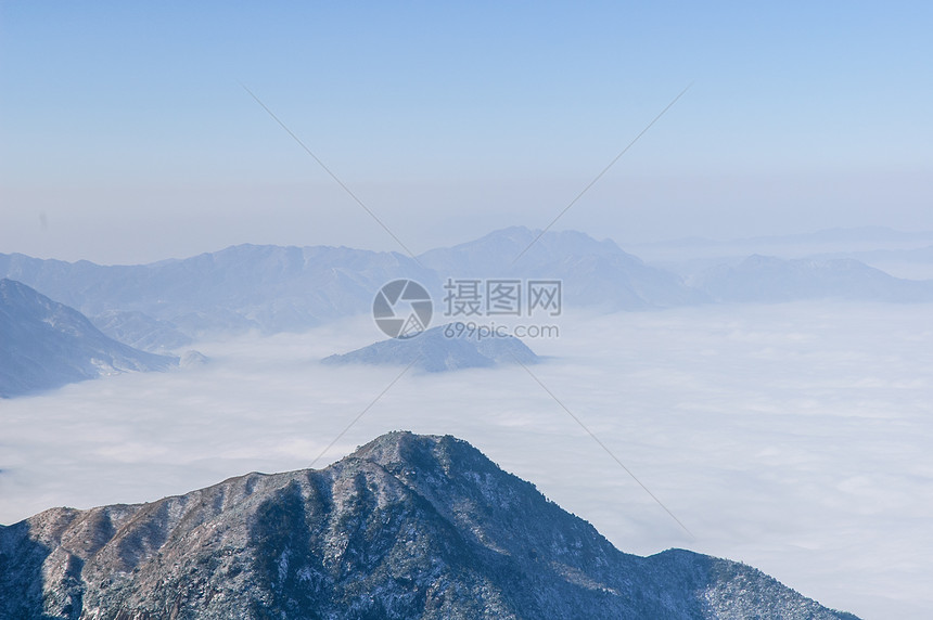 山山脉场景日出白色武功旅行太阳远足晴天风景图片