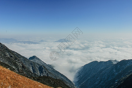 山旅行太阳晴天风景山脉武功白色场景远足日出图片