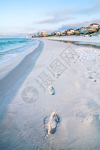 佛罗里达海滩景微风地平线晴天天空蓝色海岸海洋波浪阳光场景图片