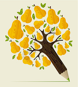 健康水果概念树图片