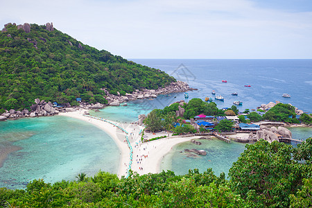 热带白沙滩海洋公园海景海浪棕榈国家海滩爬坡旅行石头高清图片