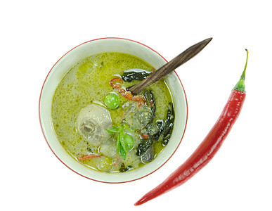 辣椒绿色咖喱图片