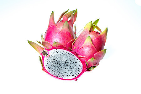 切碎龙果紫色宏观营养种子食物情调水果异国饮食甜点图片