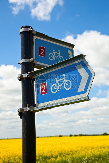 自行车方向标志图片
