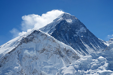 山峰或萨加玛塔     最高山峰 尼泊尔高清图片