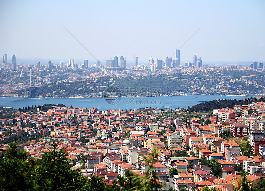 伊斯坦布尔市运输火鸡天空蓝色景观穿越海景地标建筑学城市图片