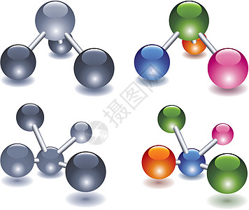 抽象分子图标设计图片