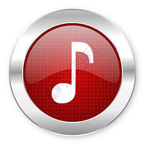 音乐图标音乐会艺术红色圆圈互联网控制白色乐器商业横幅图片
