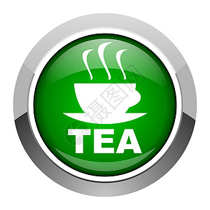 茶茶图标疗法绿色杯子网络薄荷钥匙互联网叶子草本植物香气图片