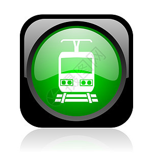 黑色和绿色的列车网络灰色图标横幅网站钥匙后勤城市车皮速度管子机车运输图片