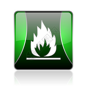 火焰黑绿色平方网络灰色图标火球商业黑色加热篝火网站标识烧伤烟花壁炉图片