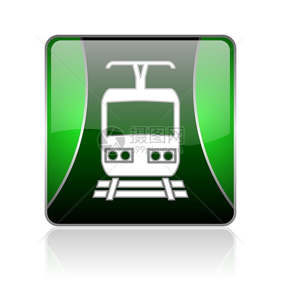 黑色和绿色的列车网络灰色图标互联网电车火车站正方形货物火车铁路运输速度乘客图片