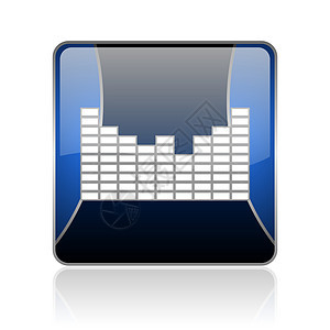 声音蓝方网络光亮图标旋律互联网商业笔记音乐播放器钥匙白色按钮声学正方形图片