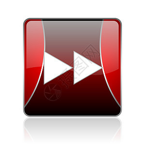 滚动红色正方形网络闪光图标玩家倒带视频音乐播放器歌曲喷射电视控制录音机音乐图片