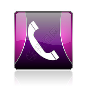 电话 Violet 广场网络光亮图标商业手机粉色数字帮助白色蜂窝地址讲话服务图片