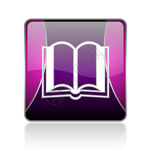 书本紫色广场网络光亮图标商业正方形体积圣经教育标识留言簿书店图书互联网图片
