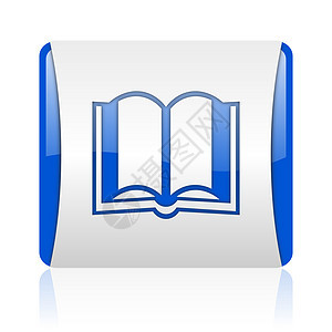 蓝方书型网络闪光图标圣经书店页数蓝色正方形文档软垫体积钥匙教育图片