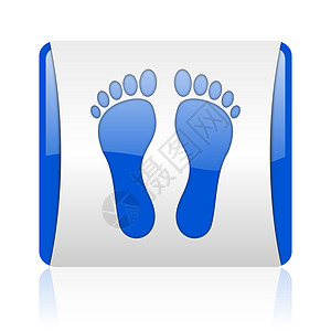 蓝色平方网络闪光图标正方形骨科脚步手指修脚身体脚印药品赤脚解剖学图片