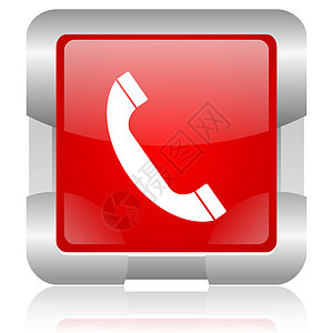 电话红方网络闪光图标商业按钮数字红色网站正方形金属互联网讲话蜂窝图片