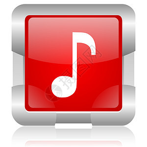 红方网络闪光图标笔记商业按钮钥匙正方形艺术声学红色溪流音乐图片