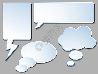 语音泡泡演讲说话贴纸思考空白框架横幅气泡讨论讲话图片