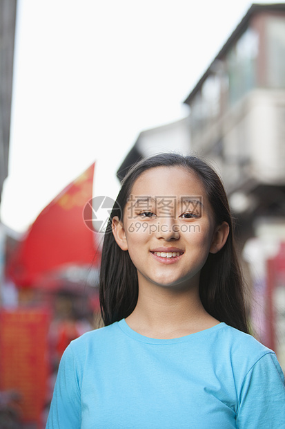 北京波海笑女的肖像图片