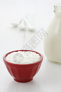 美味健康的健康牛奶和干酪甜点豆浆食物小屋午餐早餐乳制品奶油奶酪块酸奶图片